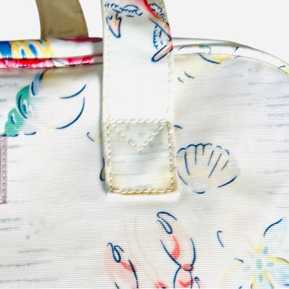 Cath Kidston London oil cloth beach bag with lobster, shell, starfish print - Picture 5 of 6